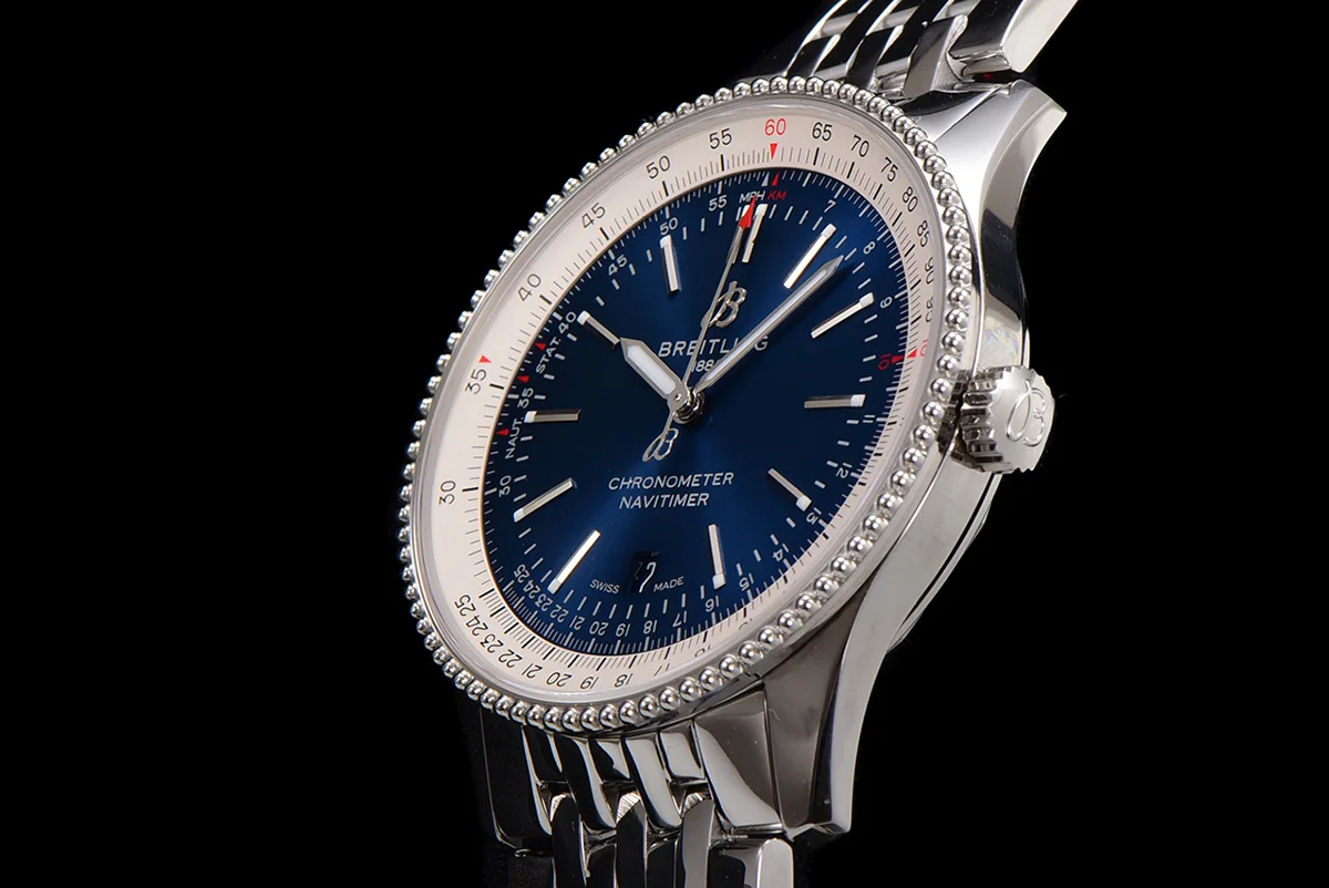 Navitimer Automatic 41 Blue Dial in Steel on Bracelet