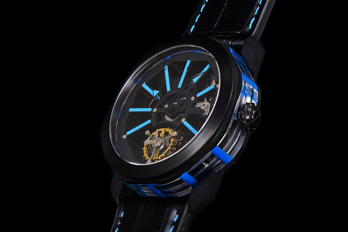 Octo Roma Watch with Blue Markers