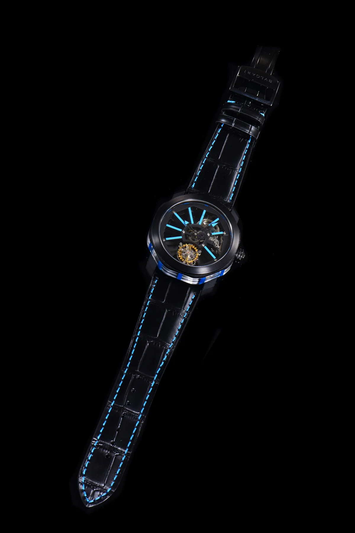 Octo Roma Watch with Blue Markers