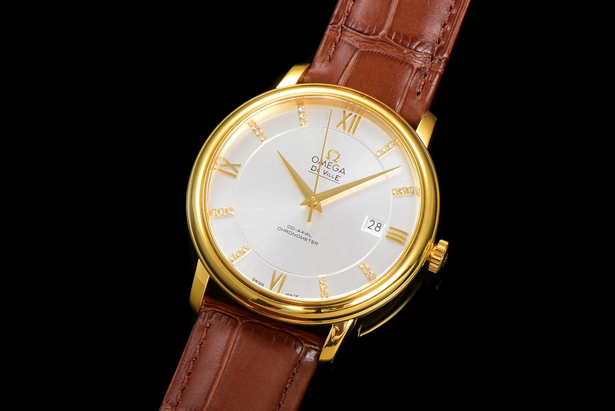 Omega De Ville Prestige Co‑Axial Master Chronometer 40mm Silver Dial in Yellow Gold
