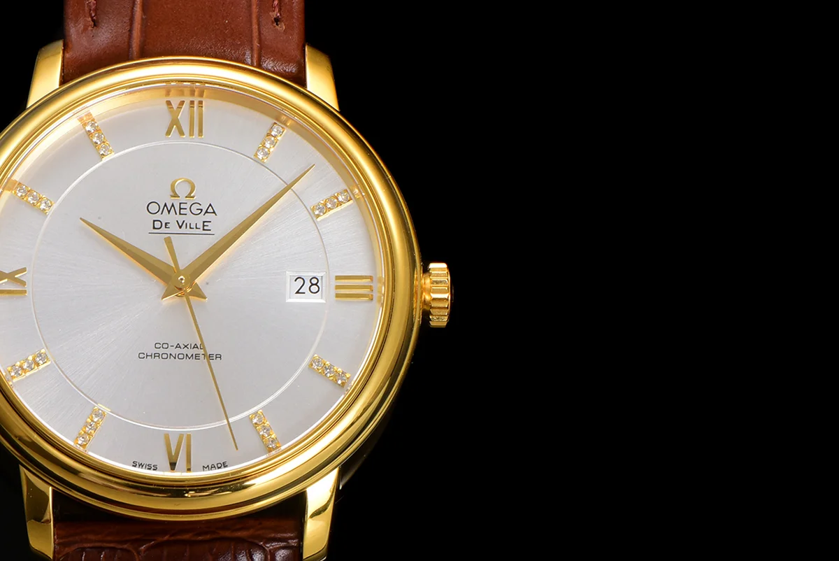 Omega De Ville Prestige Co‑Axial Master Chronometer 40mm Silver Dial in Yellow Gold