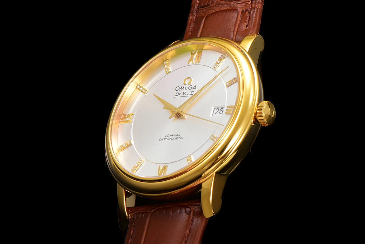 Omega De Ville Prestige Co‑Axial Master Chronometer 40mm Silver Dial in Yellow Gold