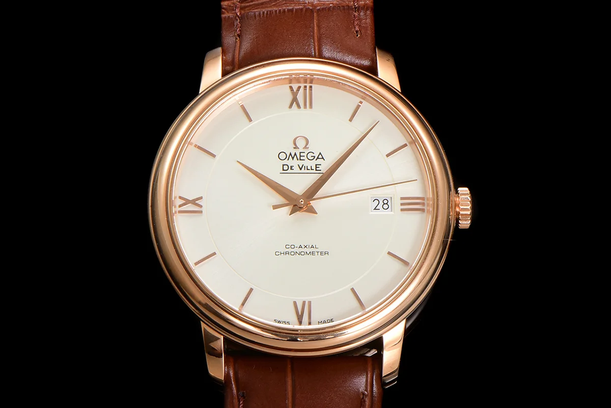 Omega De Ville Prestige Co‑Axial Master Chronometer 40mm White Dial in Rose Gold