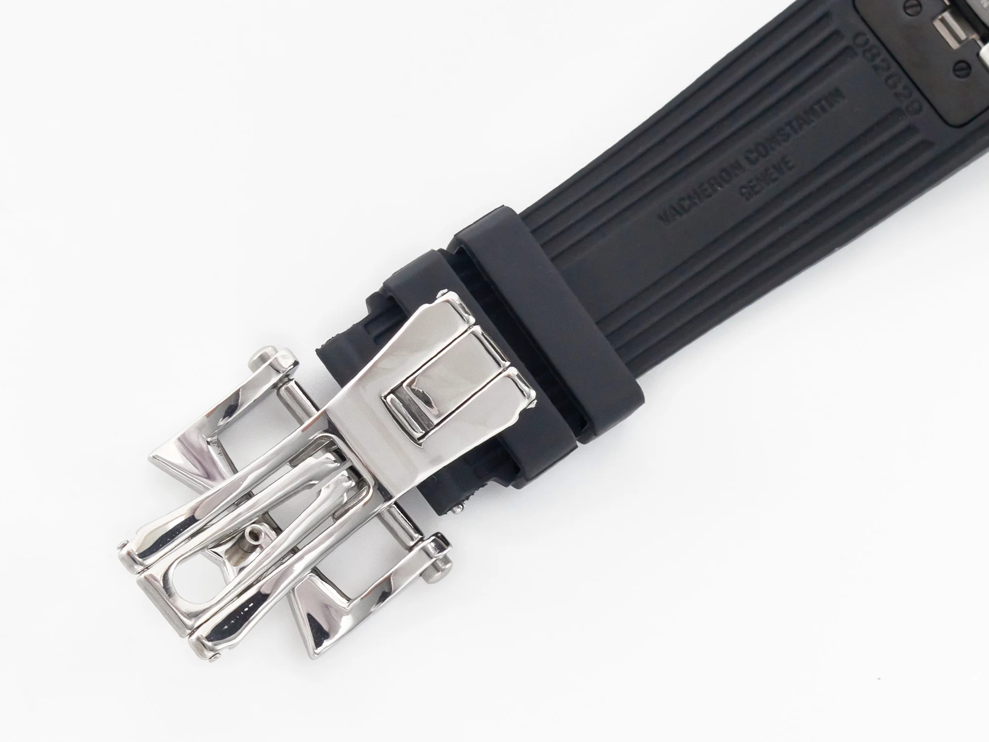 Overseas 4500V SS MKSF 1:1 Best Edition White Dial on Black Rubber Strap A5100