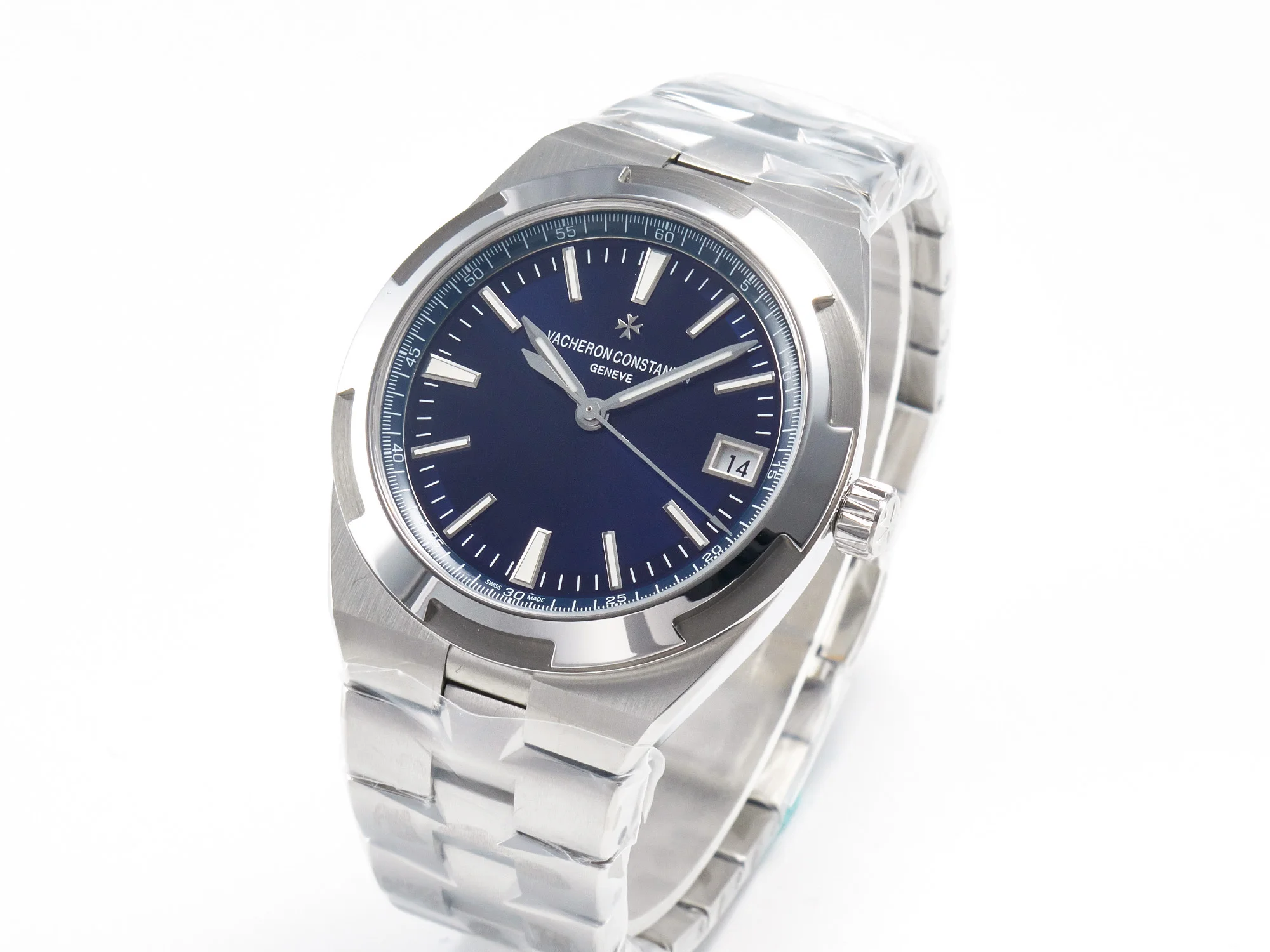 Overseas 4500V SS ZF 1:1 Best Edition Blue Dial on SS Bracelet A5100