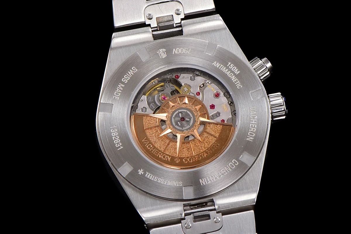 Overseas Dual Time Black Dial in Steel Ref. 7900V/110A-B546