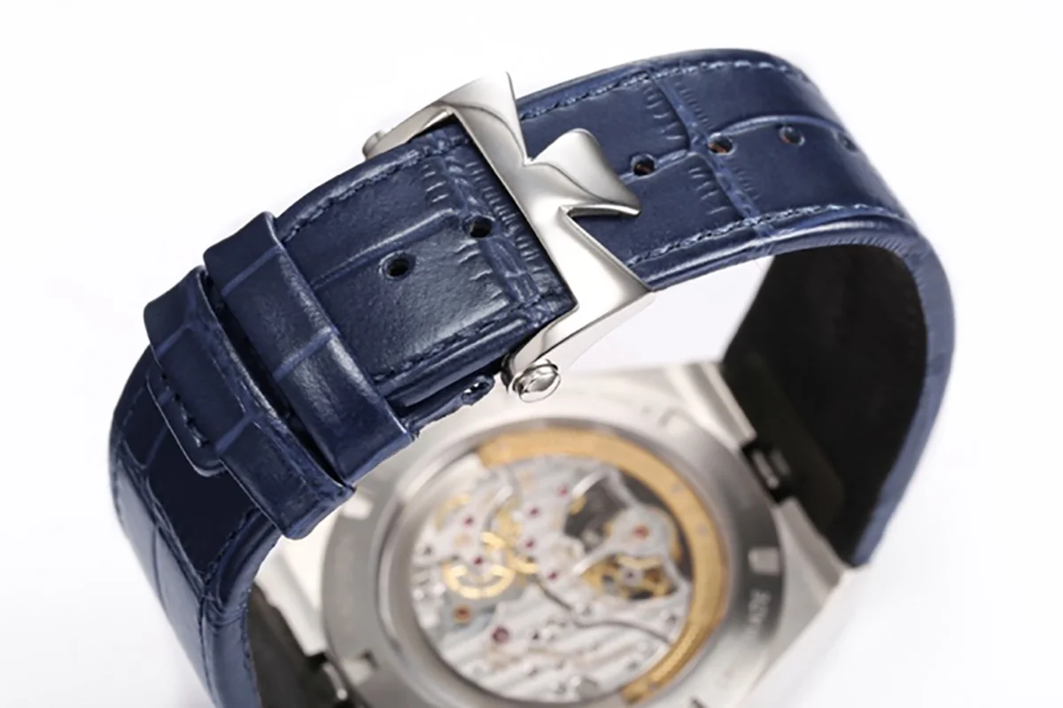 Overseas Tourbillion in Blue Leather Strap