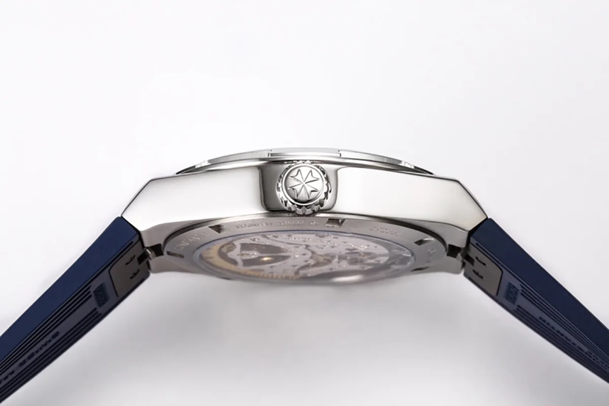 Overseas Tourbillion in Blue Rubber Strap