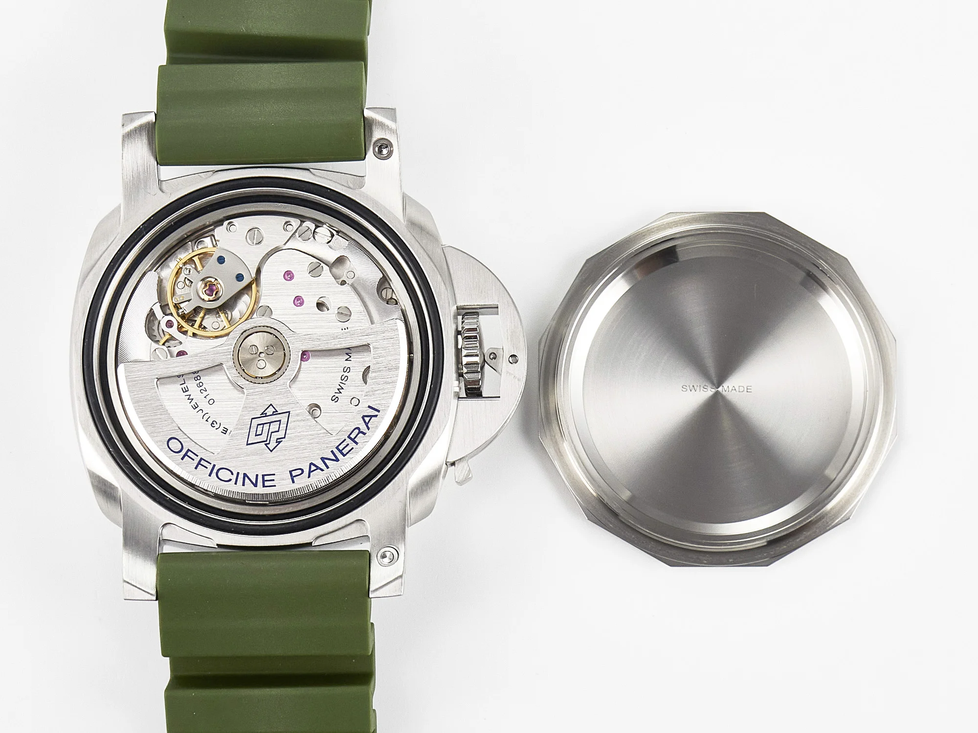 PAM1055 Luminor Submersible 42mm Verde Militare VSF 1:1 Best Edition on Green Rubber Strap P.900 Clone