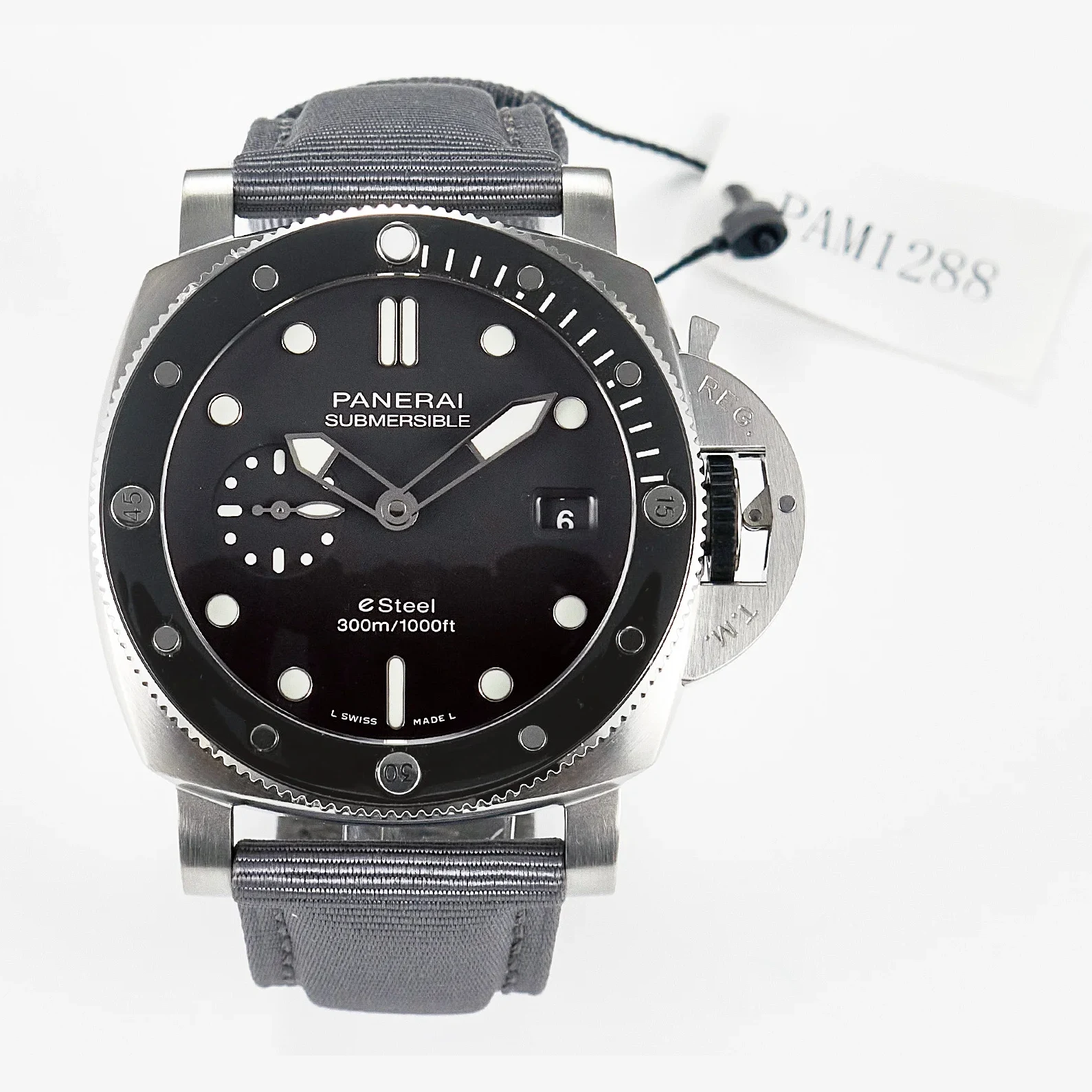 PAM1288 Y VSF 1:1 Best Edition Gray Dial on Gray Nylon Strap P900
