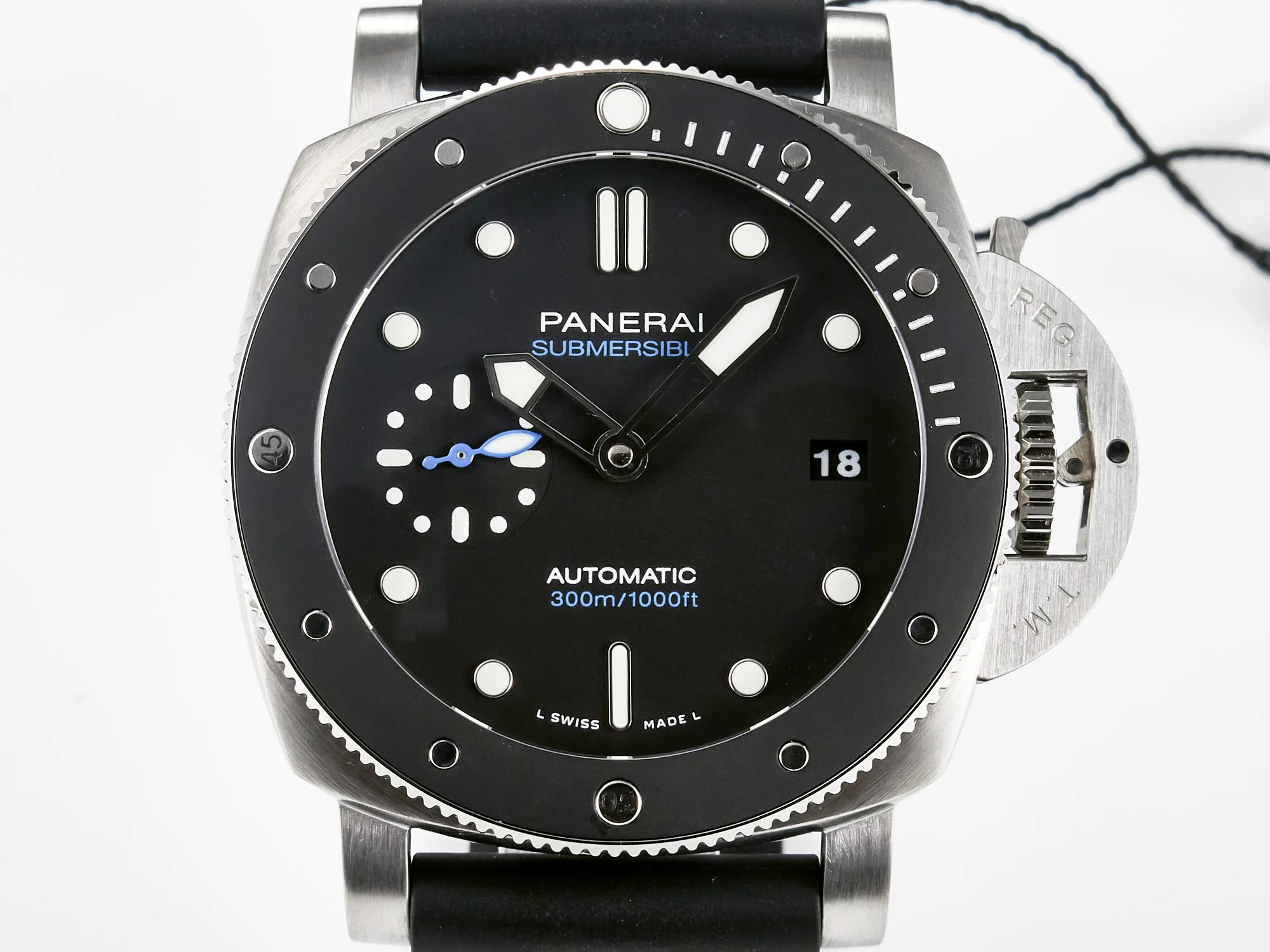 PAM683 Luminor Submersible 42mm VSF Best Edition Black Dial on Rubber Strap P900 Clone