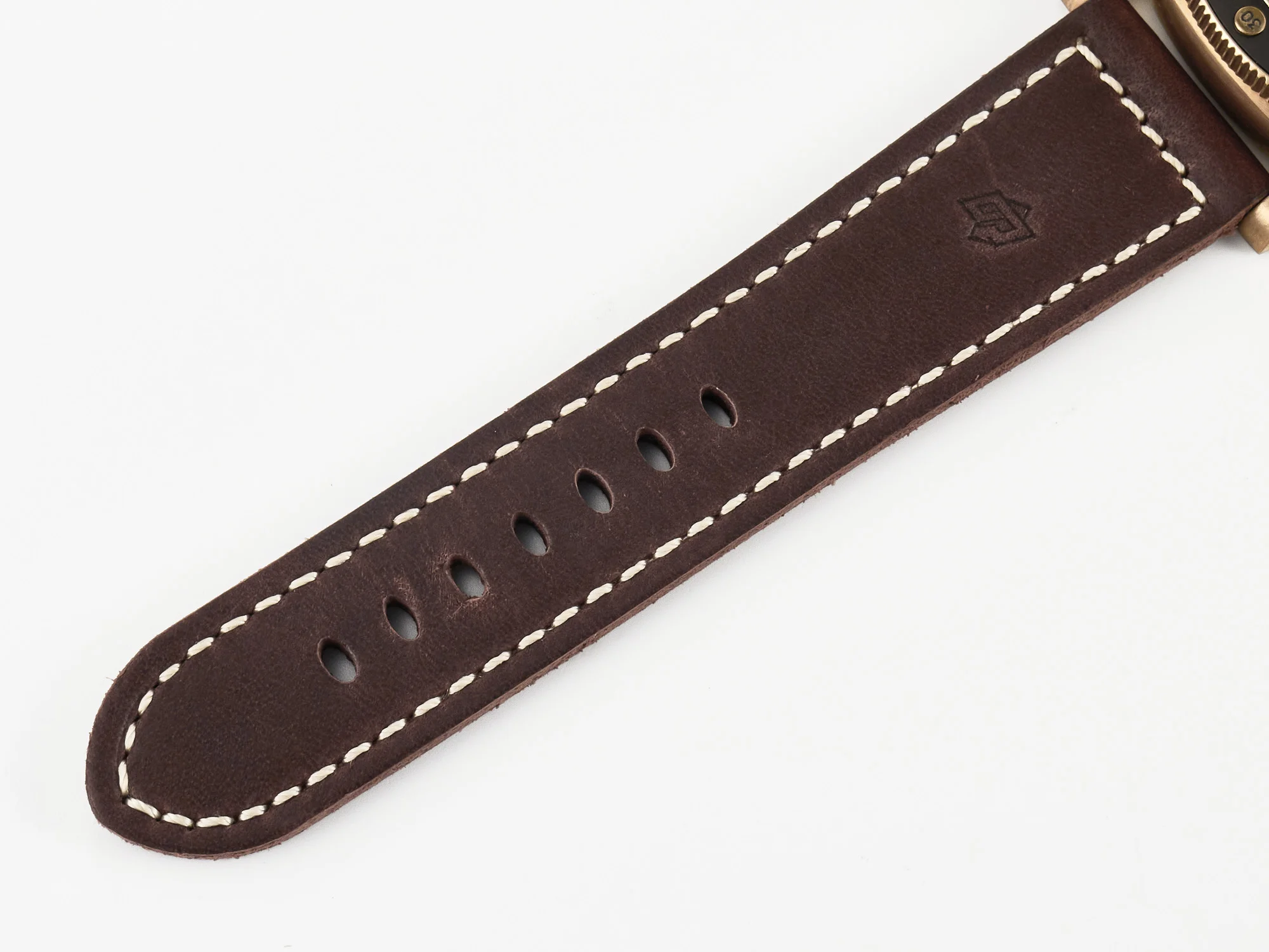 PAM968 V Bronzo VSF 1:1 Best Edition Brown Ceramic Bezel and Dial on Brown Calfskin Strap P.9010 Clone