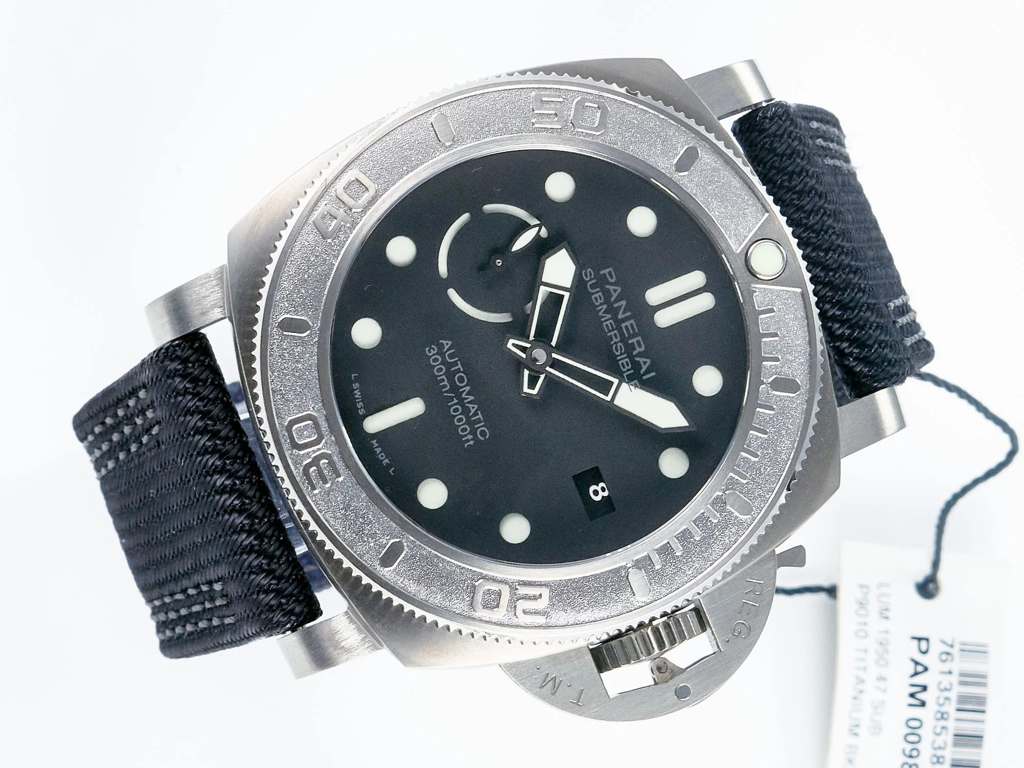 PAM984 Mike Horn Submersible VSF 1:1 Best Edition Black Dial on Black Nylon Strap P.9010 Clone