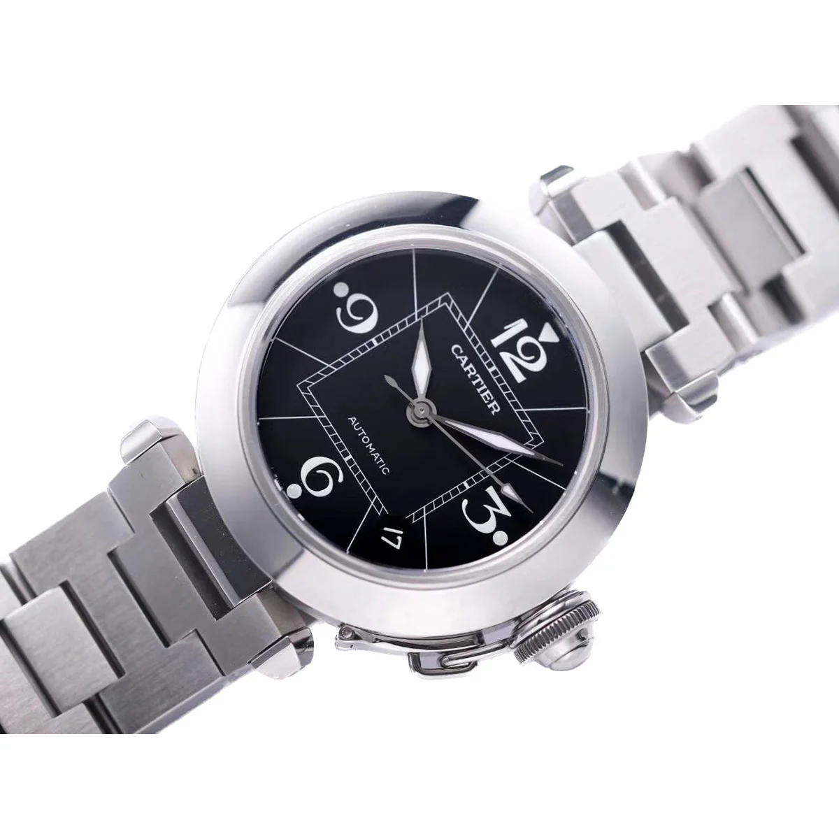 Pasha de Cartier Black Dial 35mm in Bracelet