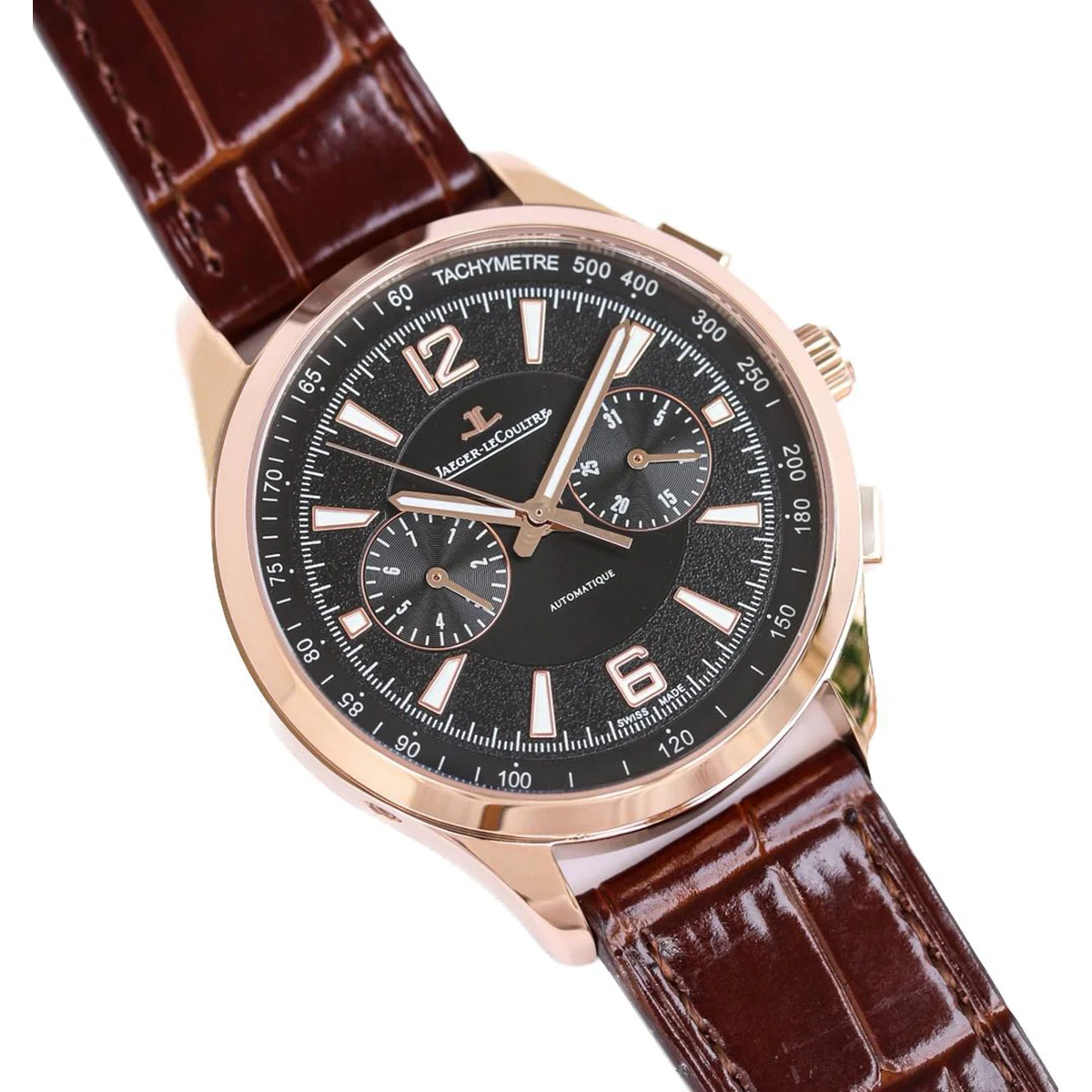Polaris Chronograph Black Dial in Pink Gold Ref. Q9022450