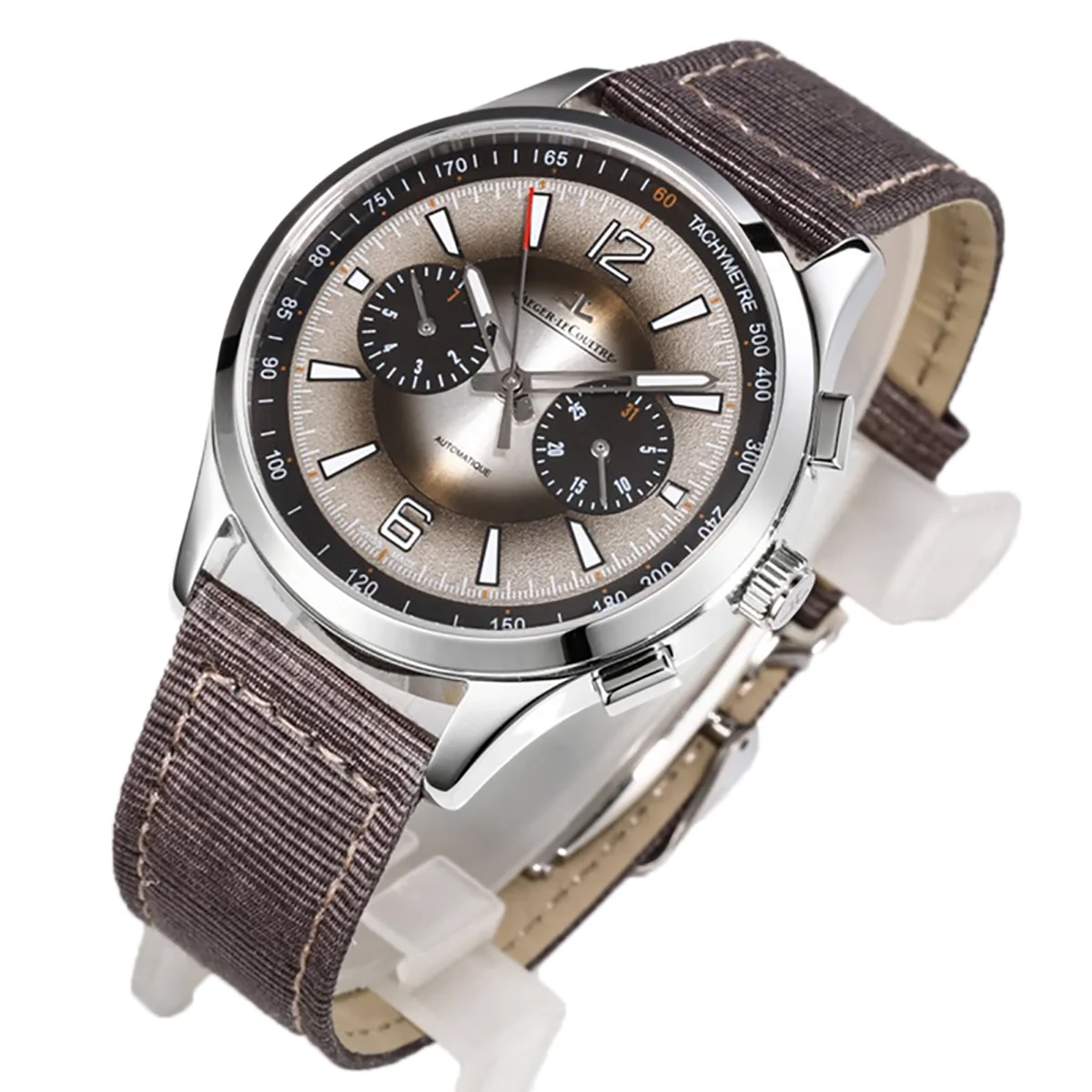 Polaris Chronograph Grey Dial on Brown Nylon Strap Ref. Q902843J