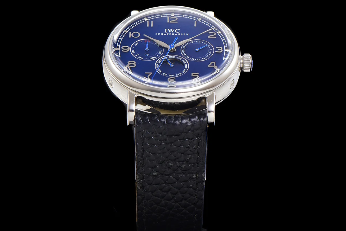 Portofino Perpetual Calendar IW3446 Blue Dial in Steel