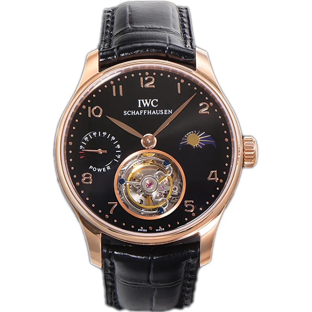 Portugese Tourbillon Black Dial on Rose Gold