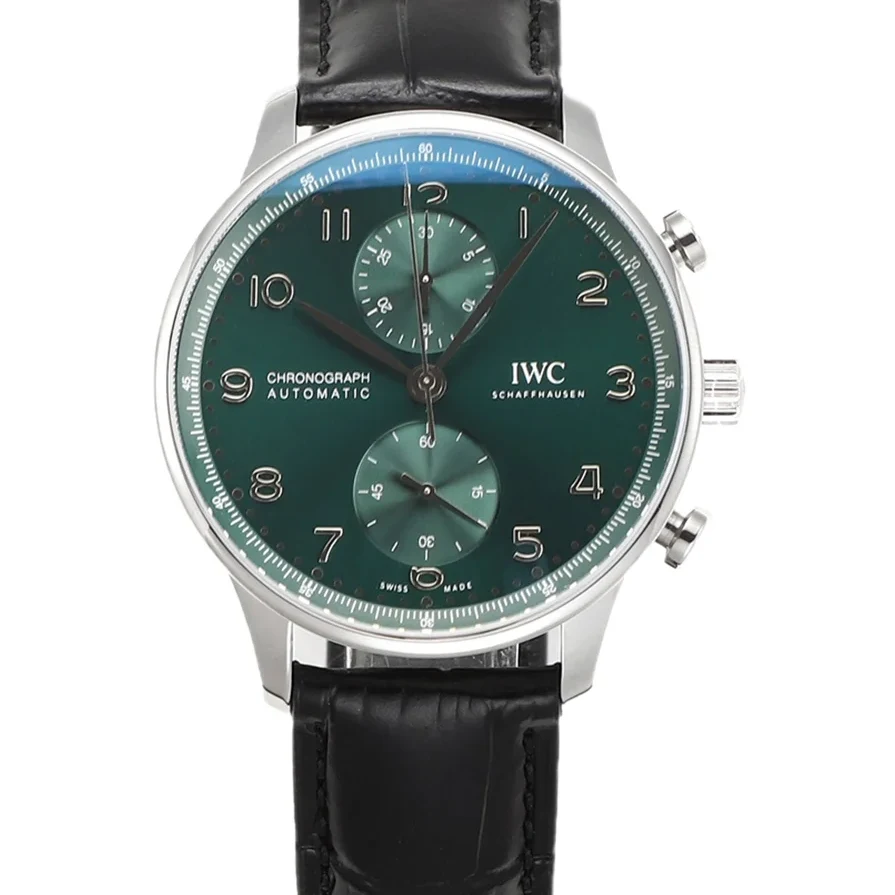 Portugieser Chronograph IW371615 Green Dial in Steel