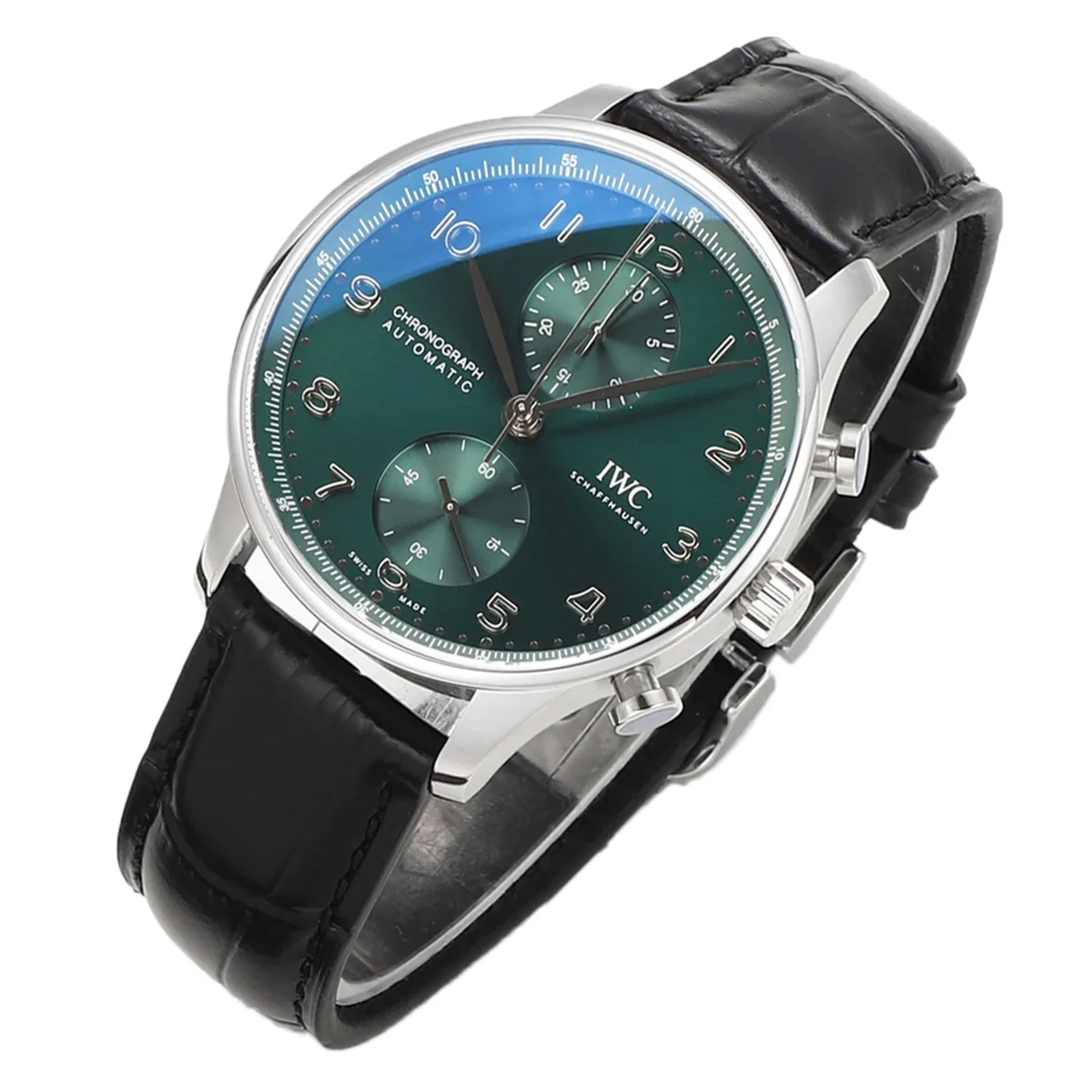 Portugieser Chronograph IW371615 Green Dial in Steel