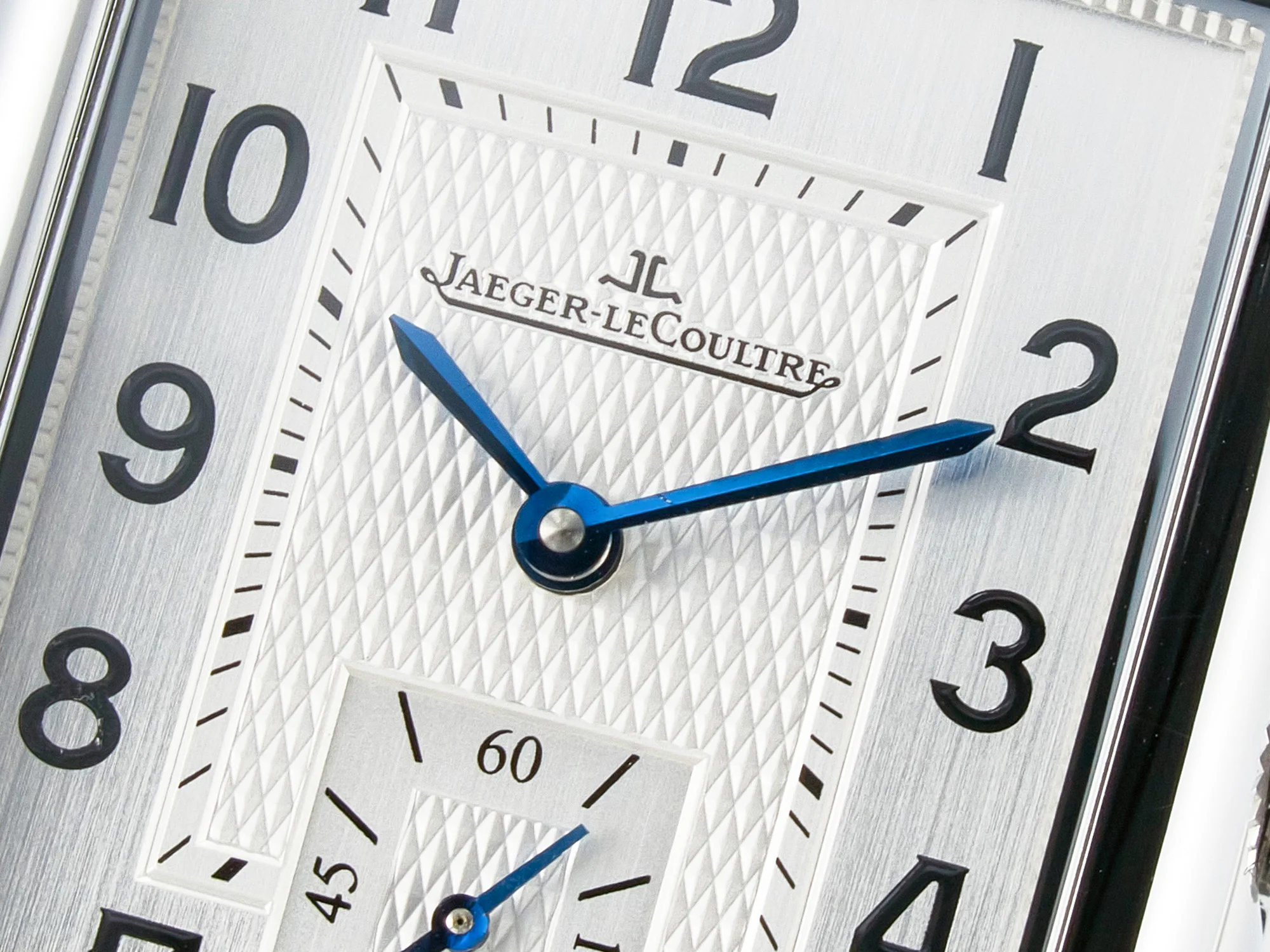 Reverso Classic Duoface Small Seconds SS MGF Best Edition White Guilloché Dial on Black Leather Strap A854A