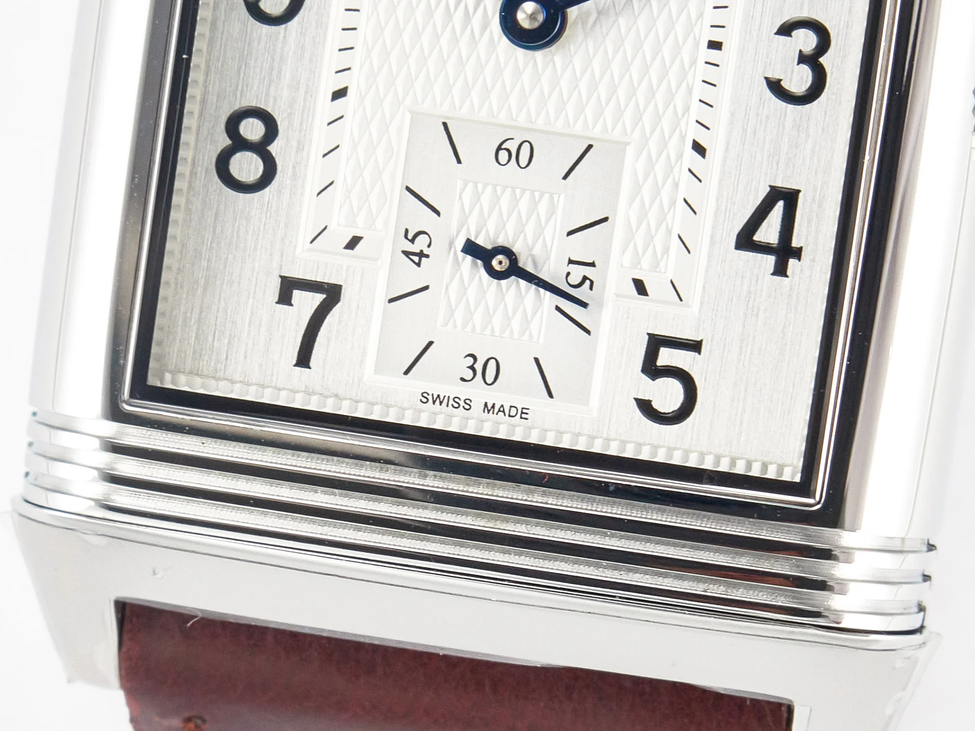 Reverso Classic Duoface Small Seconds SS MGF Best Edition White Guilloché Dial on Red Leather Strap A854A