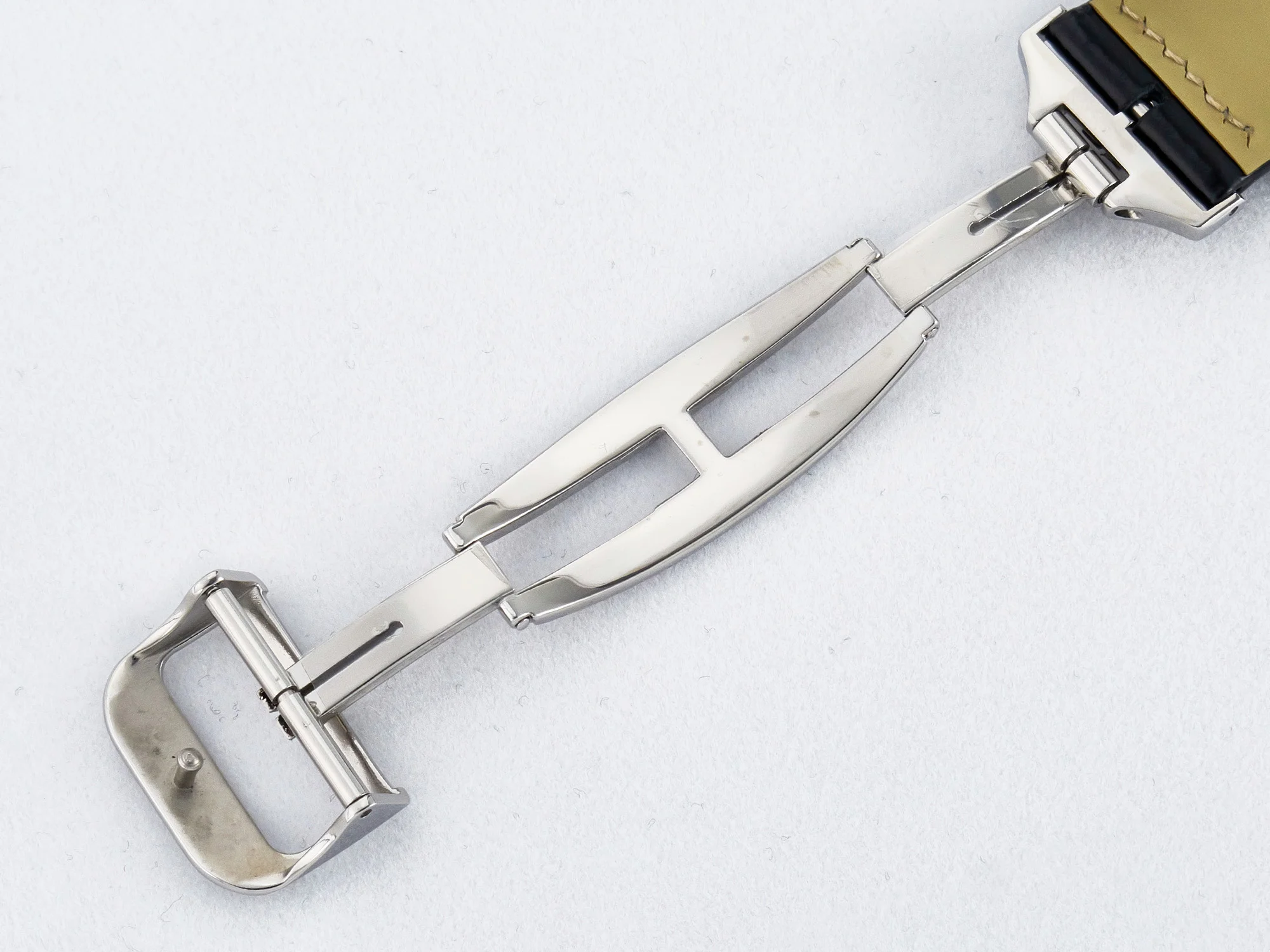Reverso Classic Duoface Small Seconds SS MGF Best Edition White Guilloché Dial on Black Leather Strap A854A
