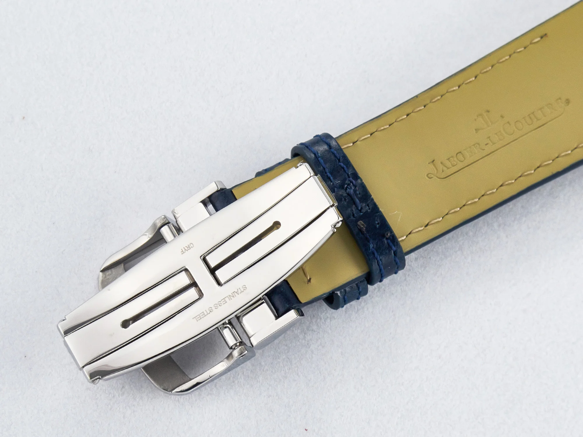 Reverso Tribute Duoface Small Seconds SS MGF Best Edition Blue Dial on Blue Leather Strap A854A