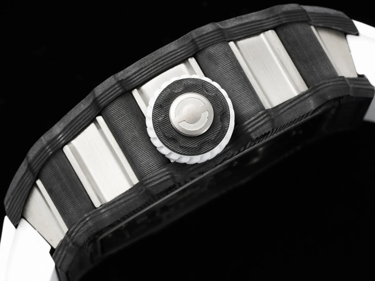 RM 021-01 Tourbillon Aerodyne on White Rubber Strap