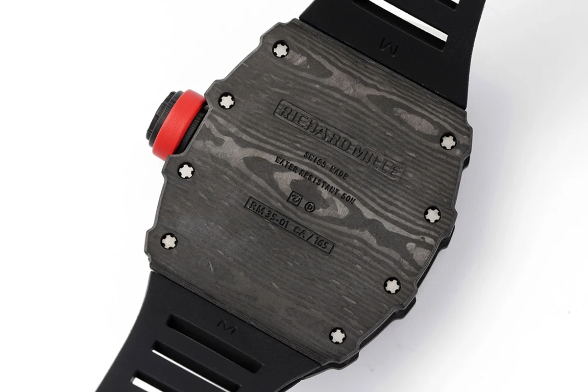 RM 035-01 Rafael Nadal NTPT Carbon on Black Rubber Strap (Sonic)