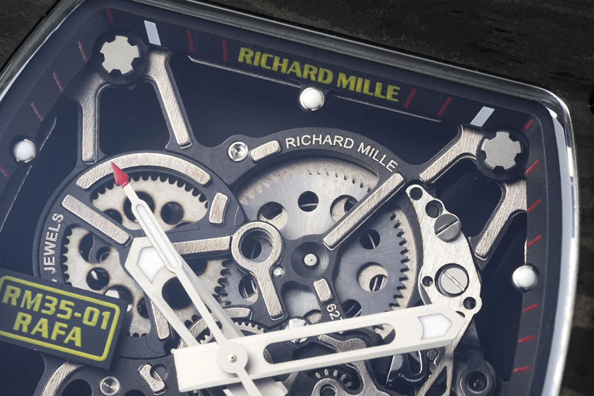 RM 035-01 Rafael Nadal NTPT Carbon on Blue Rubber Strap (Sonic)