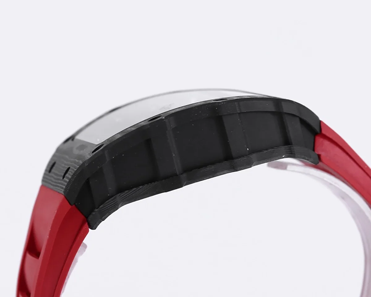 RM 035-01 Rafael Nadal NTPT Carbon on Red Rubber Strap