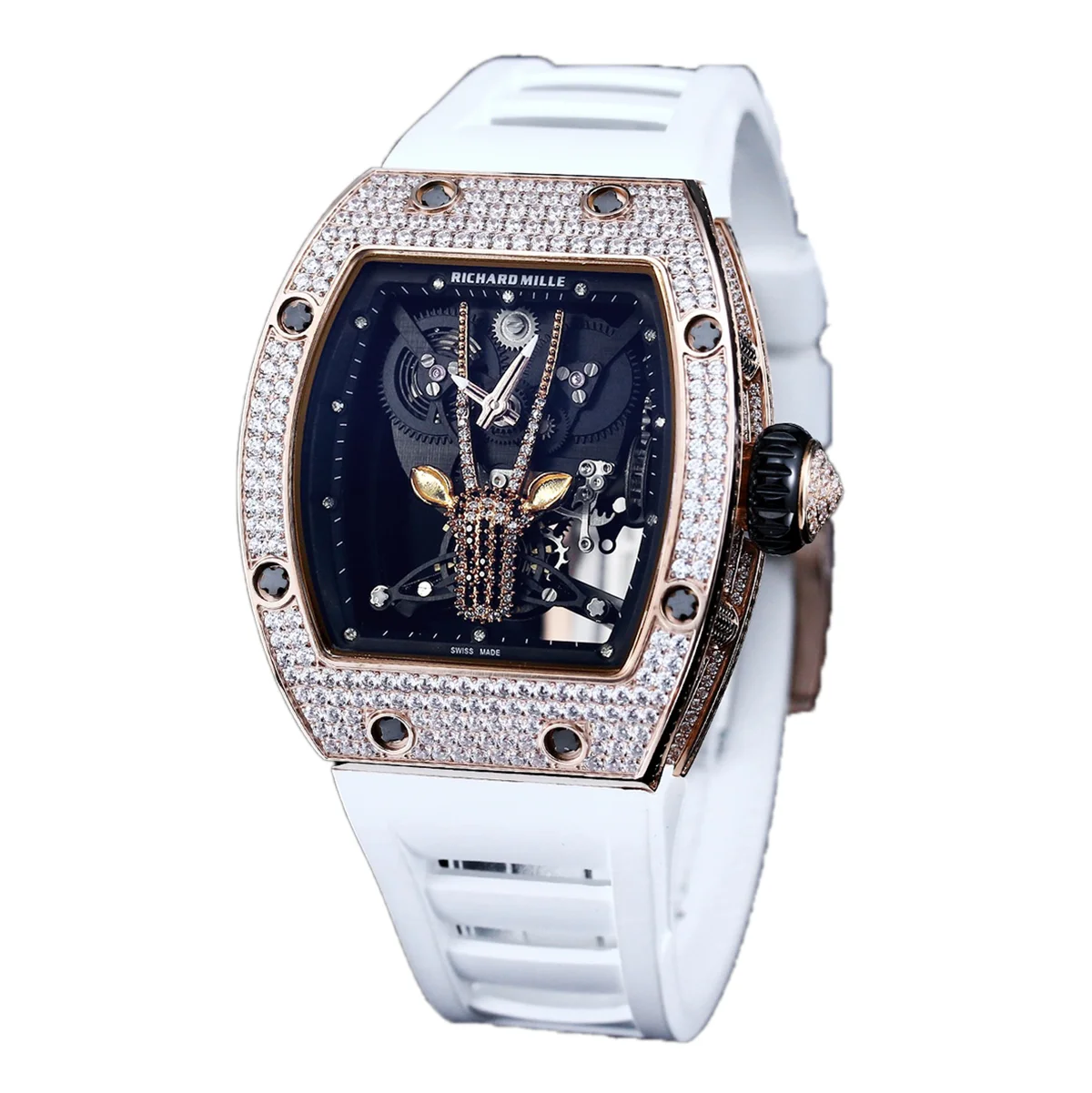 RM 51-05 Oryx Tourbillon in Rose Gold with Diamond Bezel