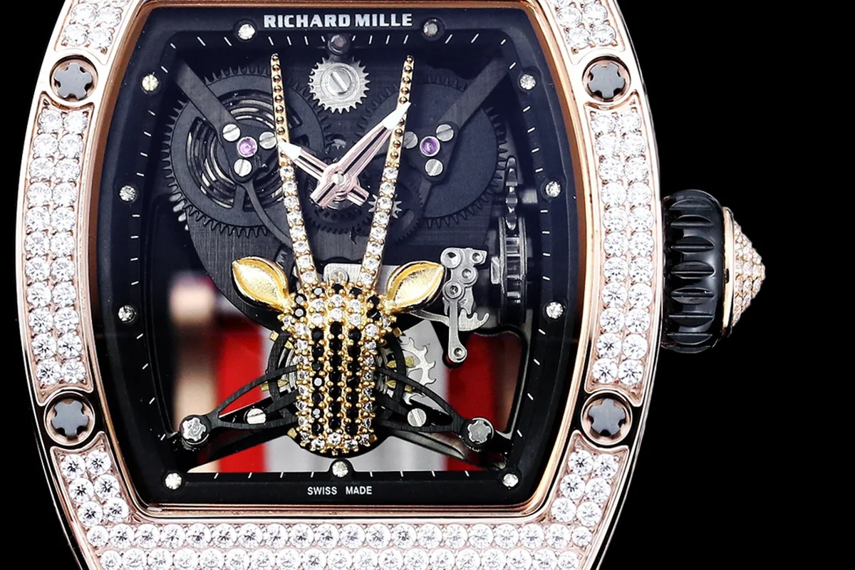 RM 51-05 Oryx Tourbillon in Rose Gold with Diamond Bezel