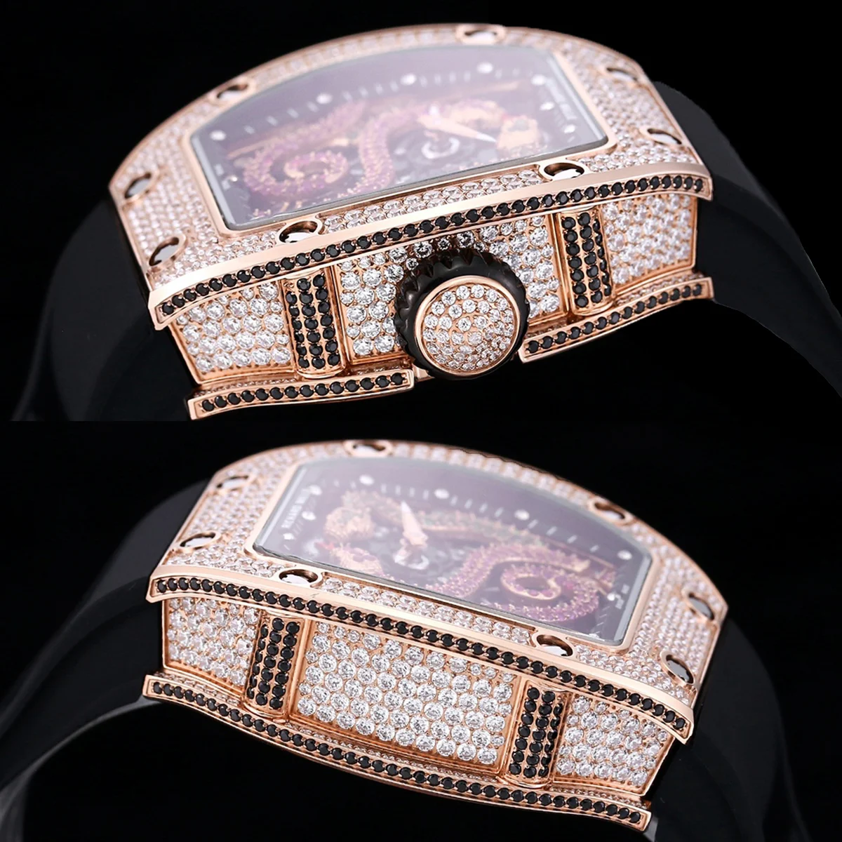 RM026-01 Tourbillon Serpent in Rose Gold with Diamond Bezel