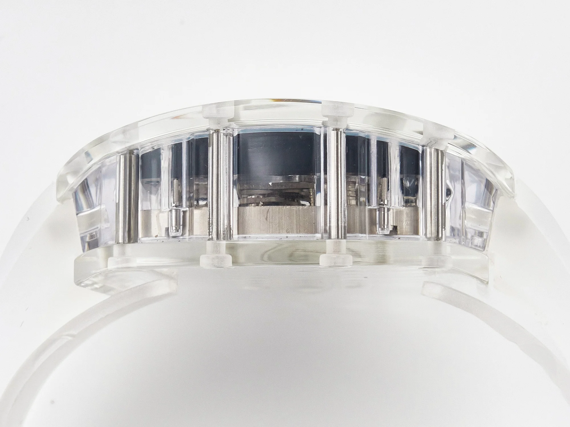 RM52-01 White Transparent Tourbillon MSF Best Edition Skull Dial on White Rubber Strap