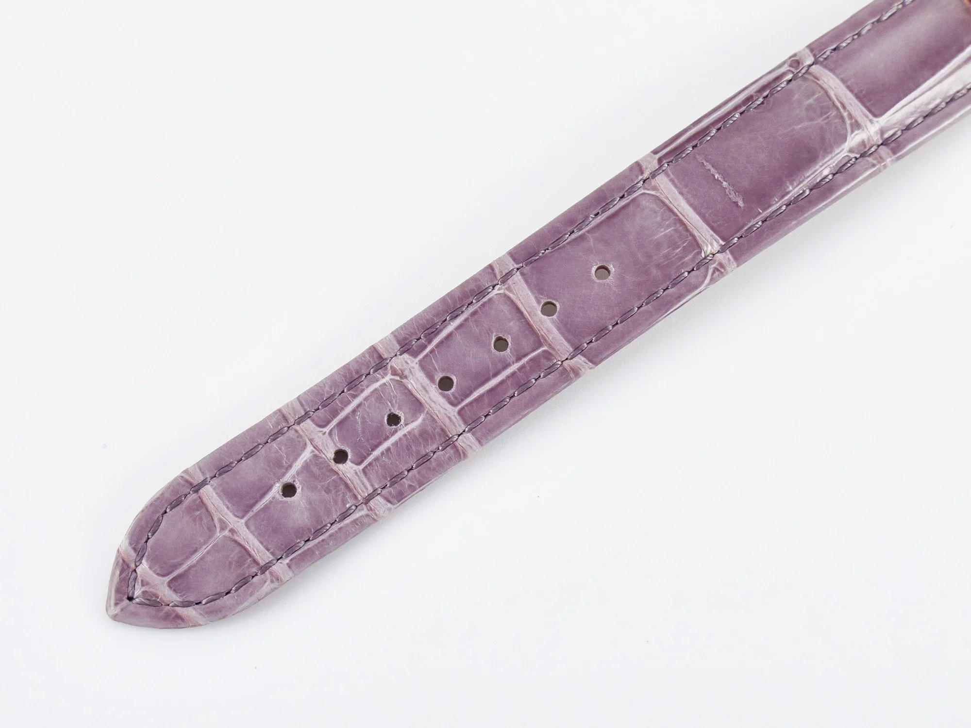 Ronde Louis Cartier 29mm RG DRF 1:1 Best Edition Sandblasted Beige Dial on Purple Leather Strap Ronda Quartz