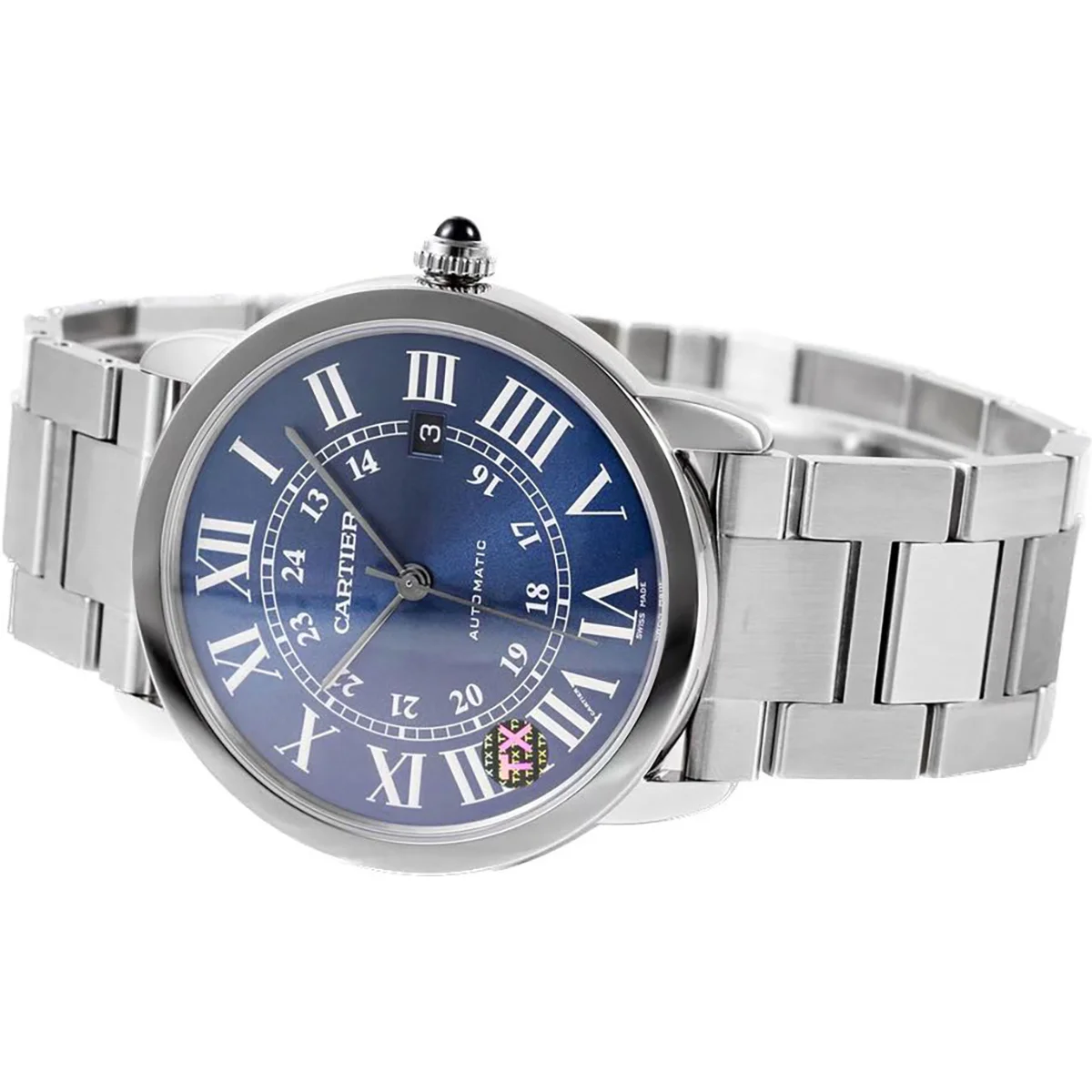 Ronde Solo de Cartier 42mm Automatic Blue Dial in Steel Ref. WSRN0023