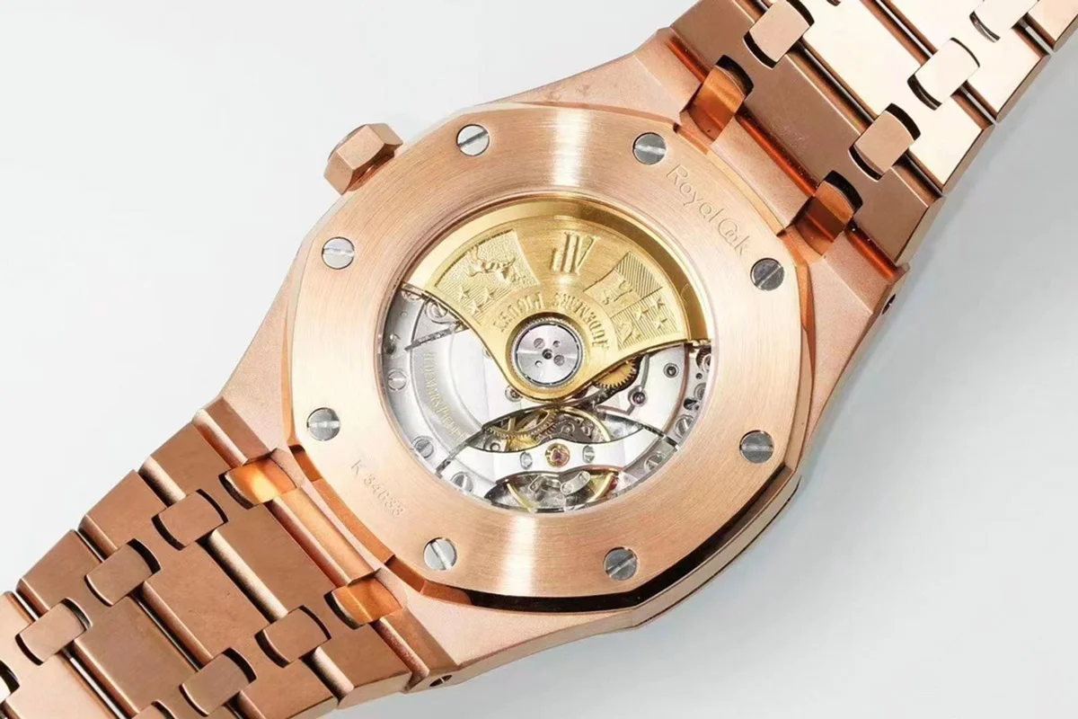 Royal Oak 15450ST 37mm White Dial in Frosted Rose Gold