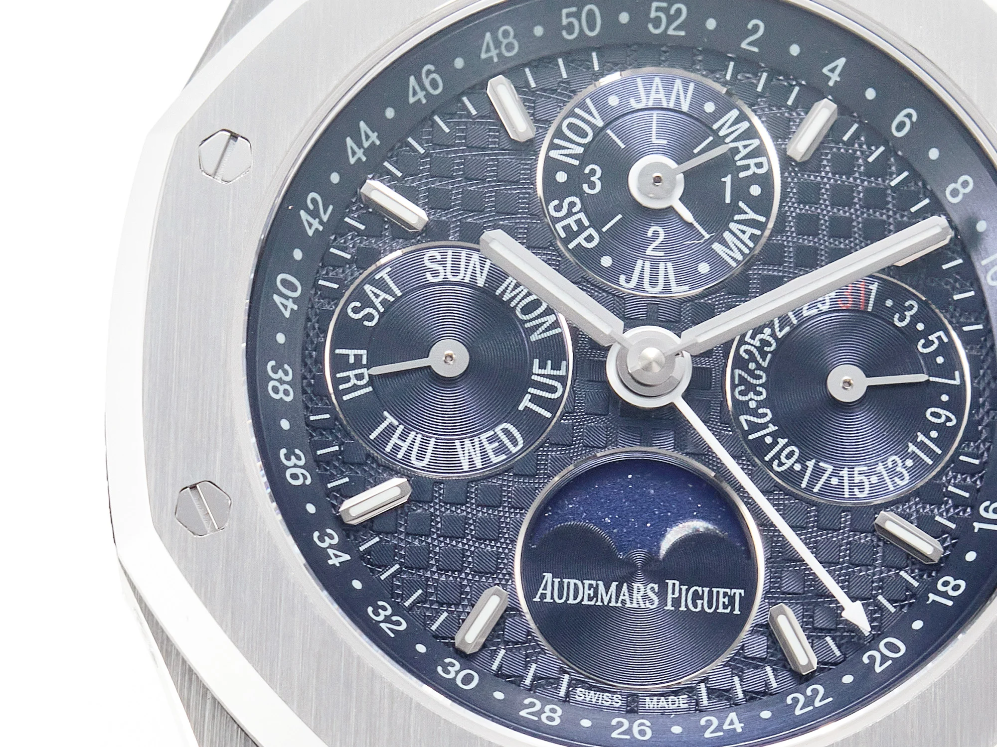 Royal Oak 41mm Perpetual Calendar 26574 SS APSF 1:1 Best Edition Blue Dial on SS Bracelet A5134 (CHS)