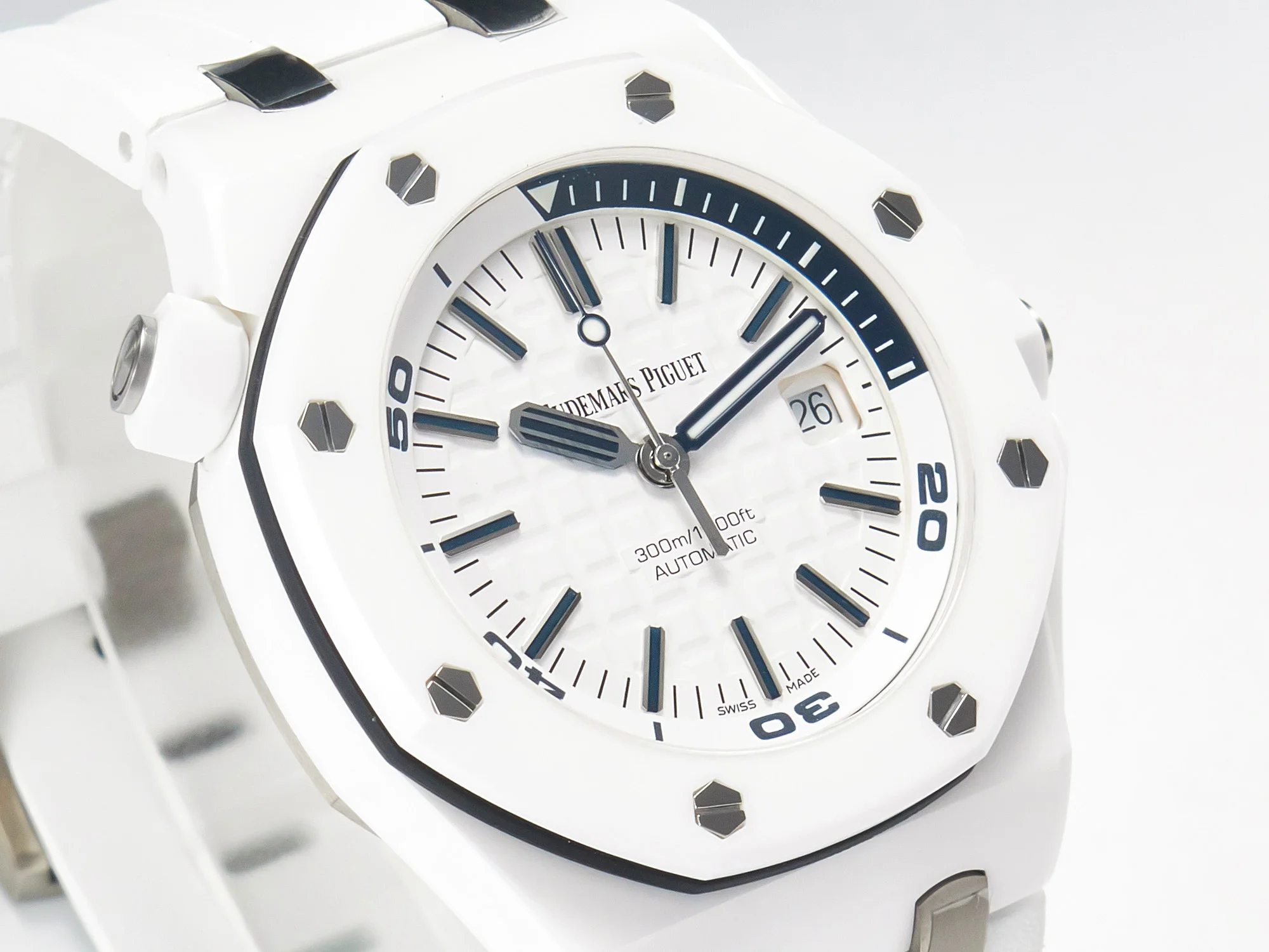 Royal Oak Offshore Diver 15707 White Ceramic ZF 1:1 Best Edition SA3120 Super Clone