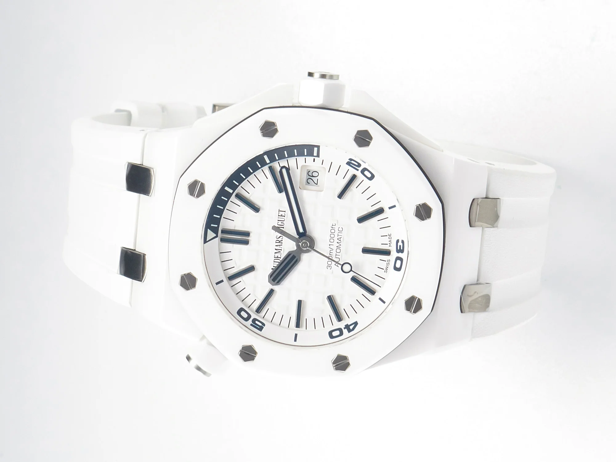 Royal Oak Offshore Diver 15707 White Ceramic ZF 1:1 Best Edition SA3120 Super Clone