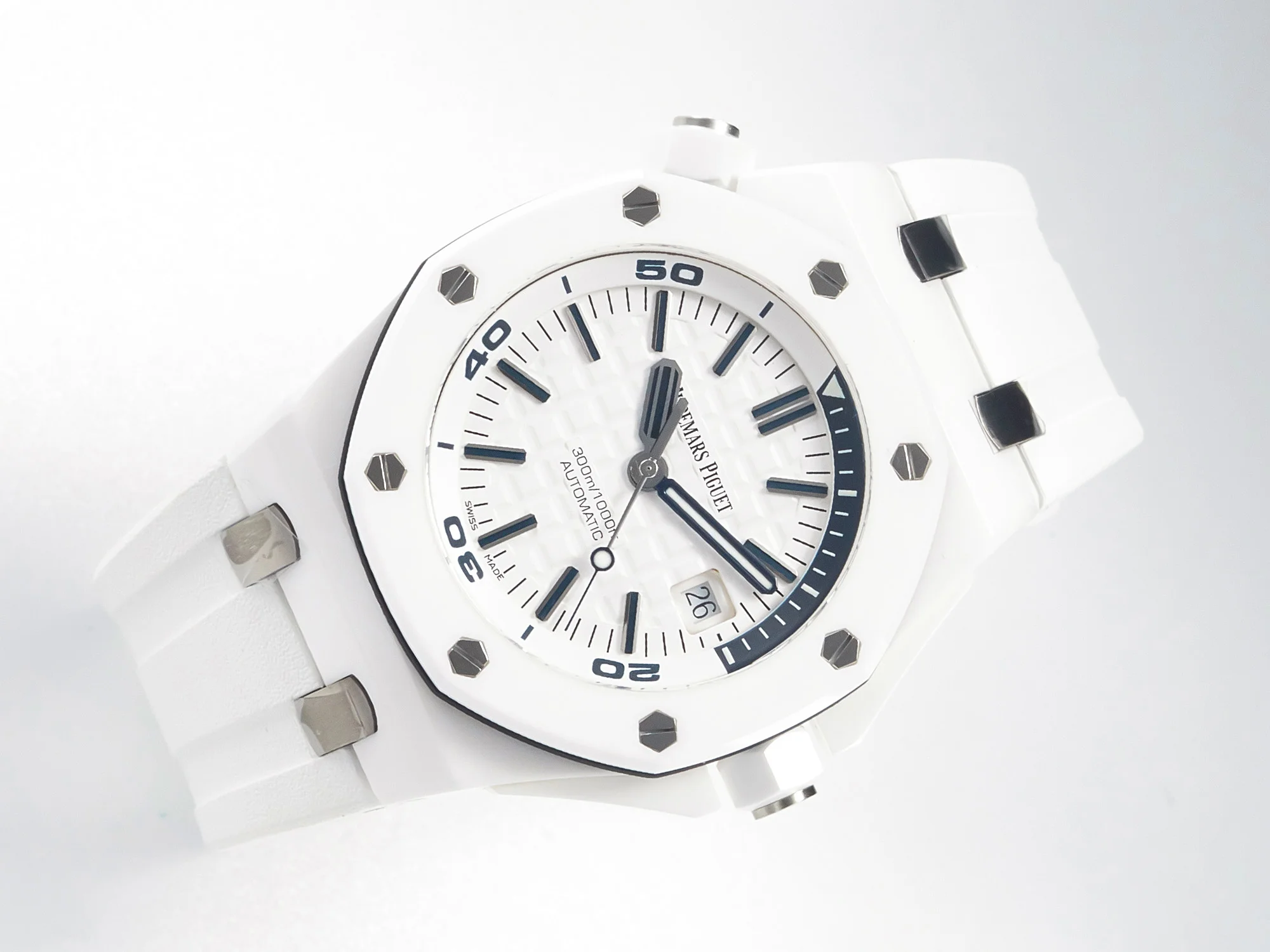 Royal Oak Offshore Diver 15707 White Ceramic ZF 1:1 Best Edition SA3120 Super Clone