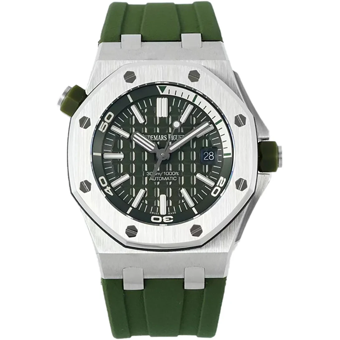 Royal Oak Offshore Diver Steel Khaki Dial 15710ST