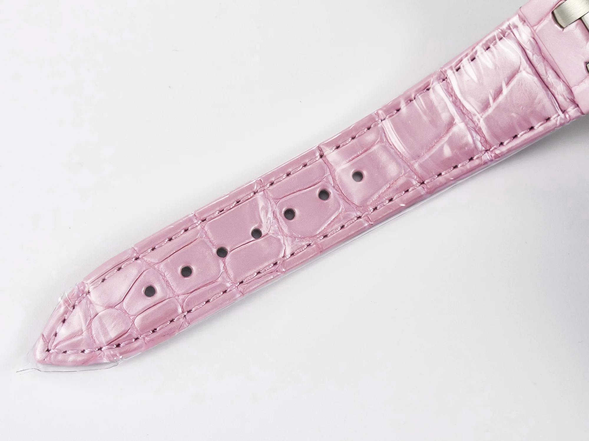 Royal Oak Offshore Ladies 33mm SS DRF Best Edition Pink Dial Diamonds Bezel on Pink Leather Strap ETA Quartz