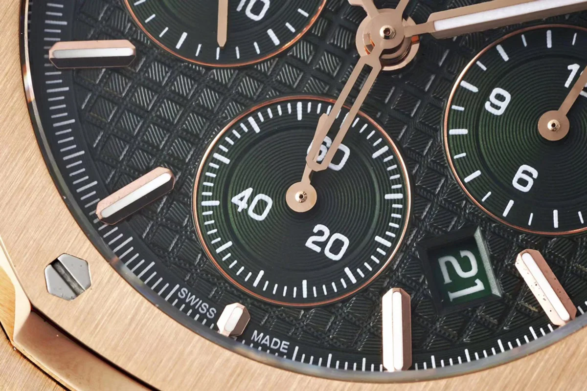 Royal Oak Self-Winding Chronograph Green Dial in Rose Gold