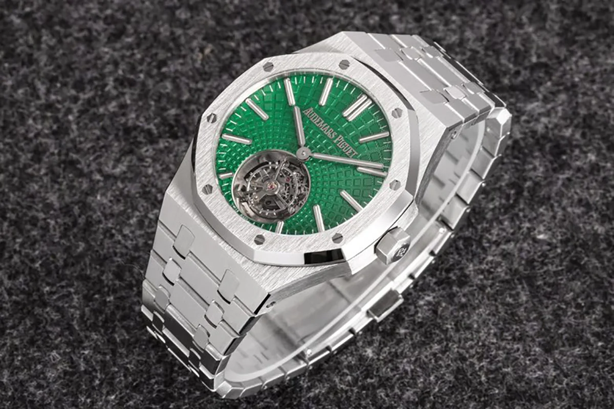 Royal Oak Tourbillon Extra-Thin Green Dial in Steel