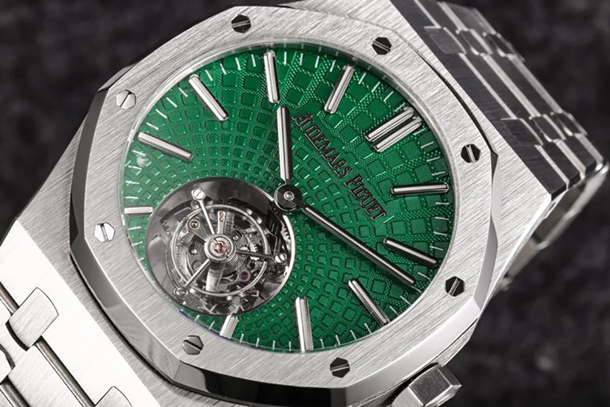 Royal Oak Tourbillon Extra-Thin Green Dial in Steel