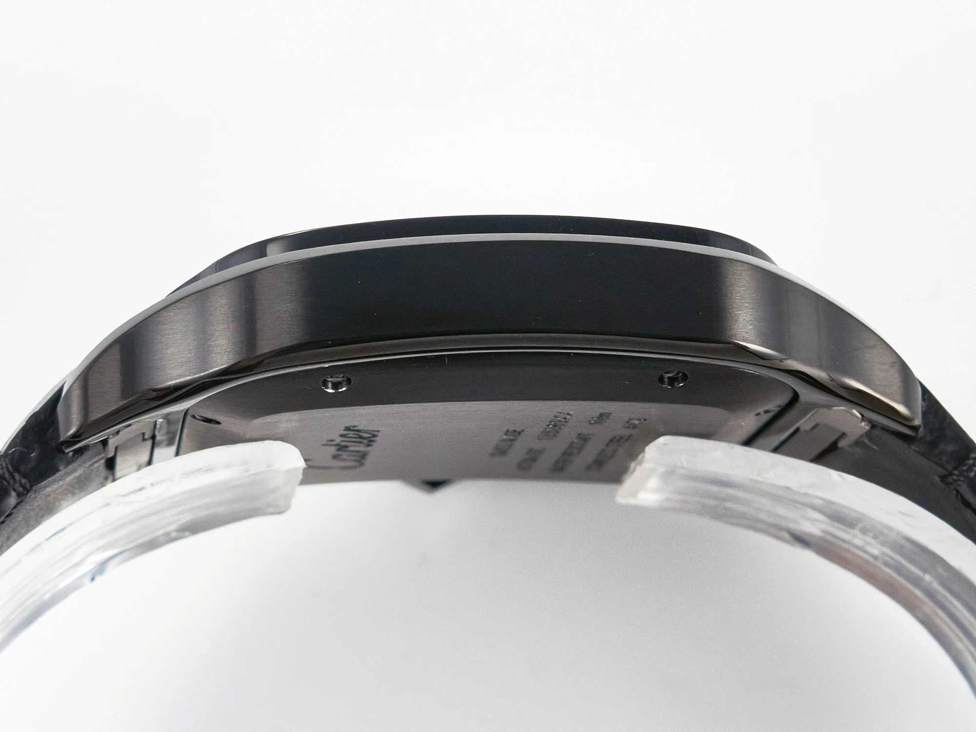 Santos de Cartier 40mm 2018 BVF 1:1 Best Edition Black Dial on Black Leather Strap MIYOTA 9015