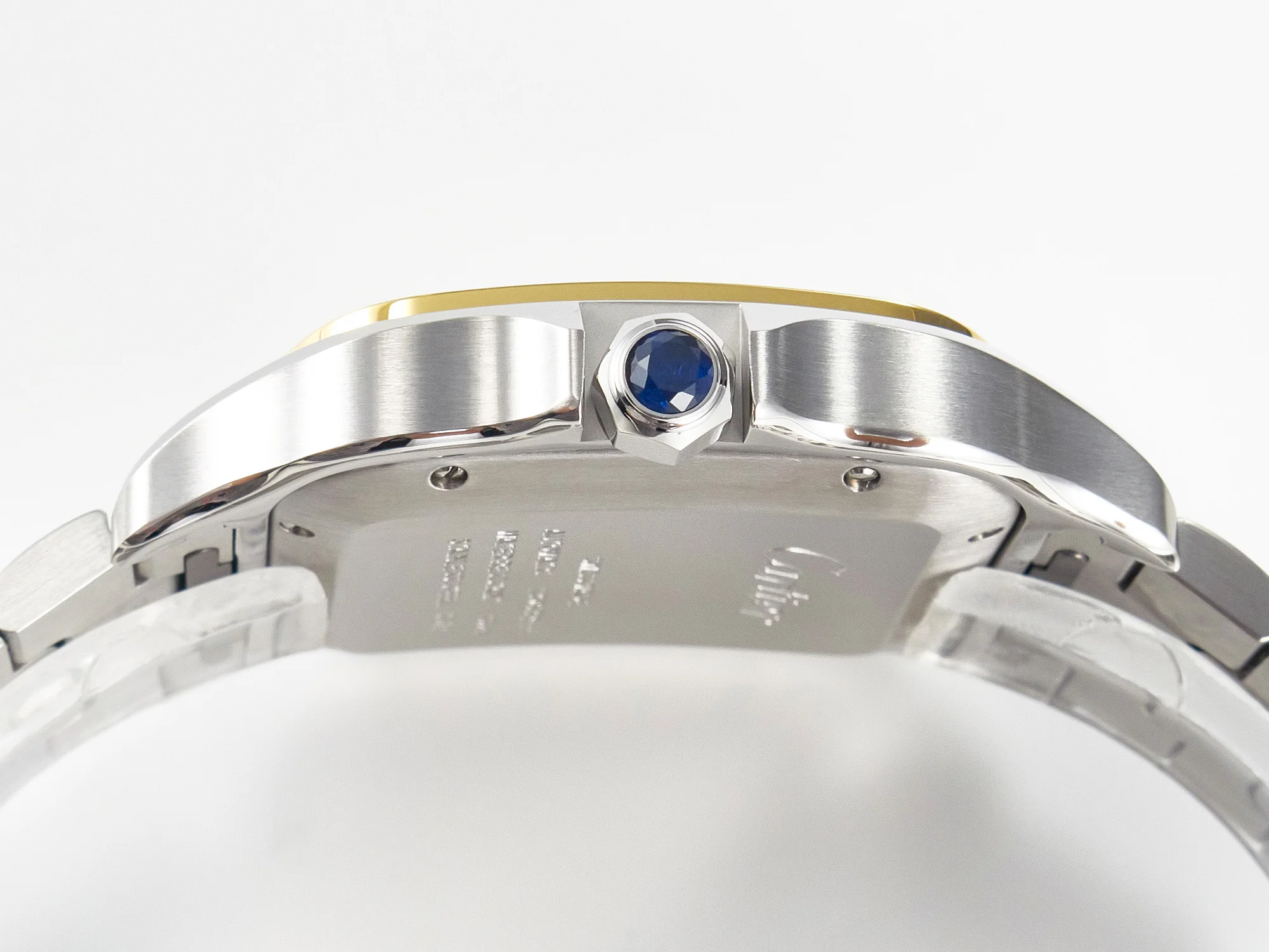 Santos de Cartier 40mm 2018 BVF 1:1 Best Edition YG Bezel White Dial on SS SmartLinks Bracelet MIYOTA 9015